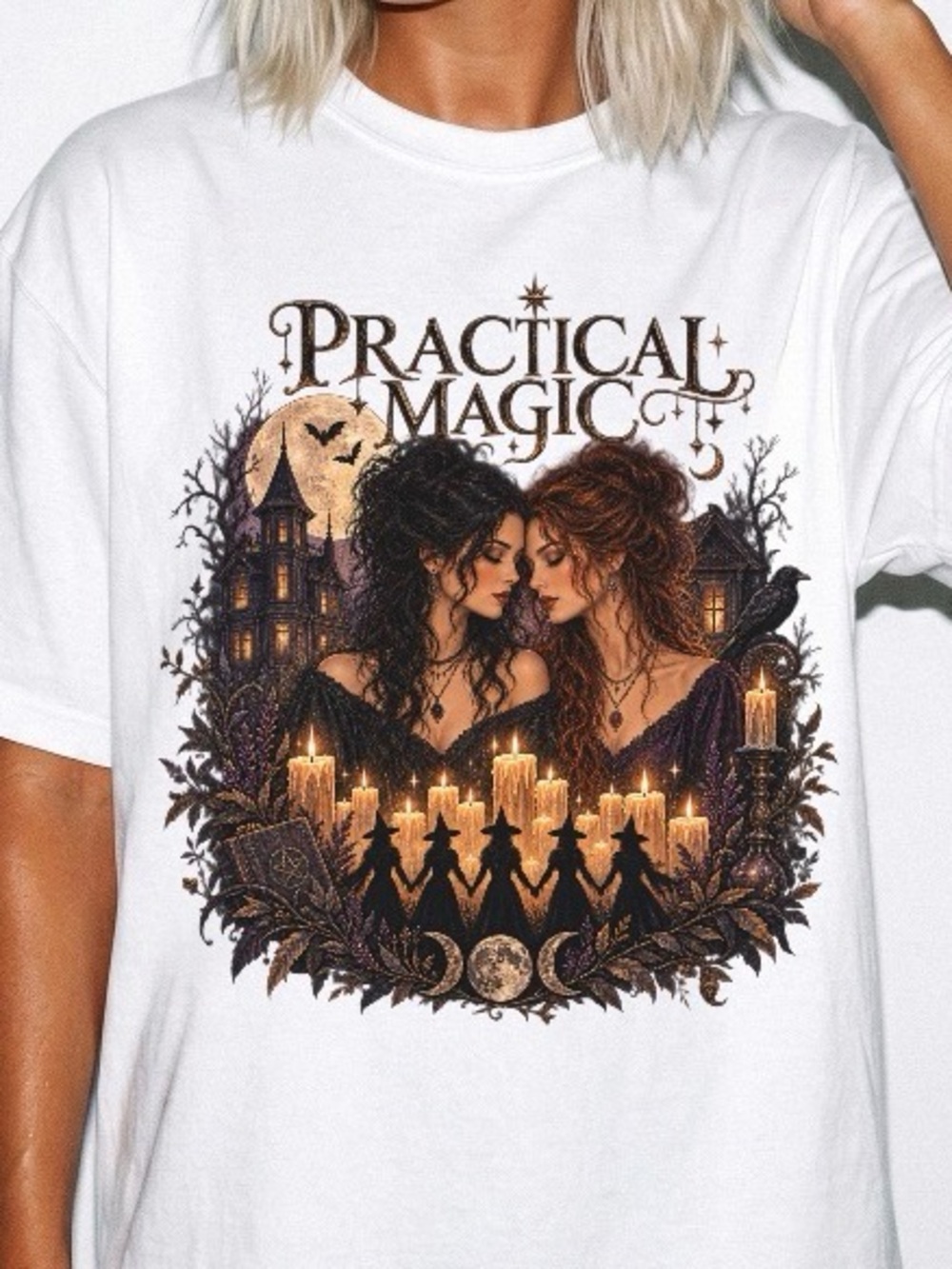 Practical Magic Witchy Graphic T-Shirt Vintage Witch Comfort Colors Tee